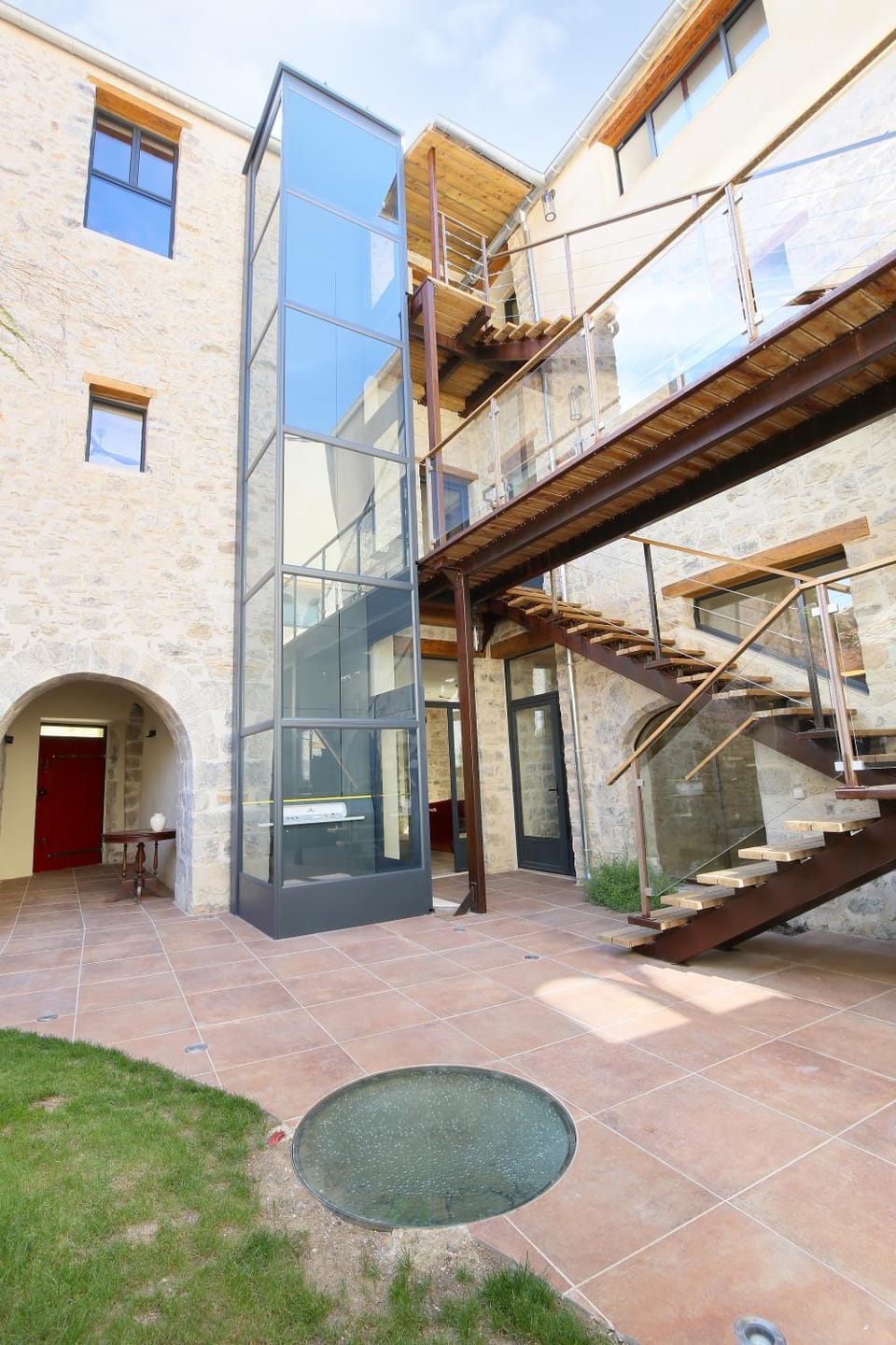 Property building, elevator
