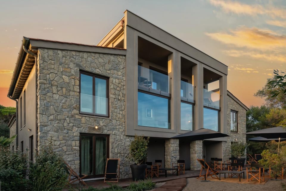 Property building, Summer, Sunset