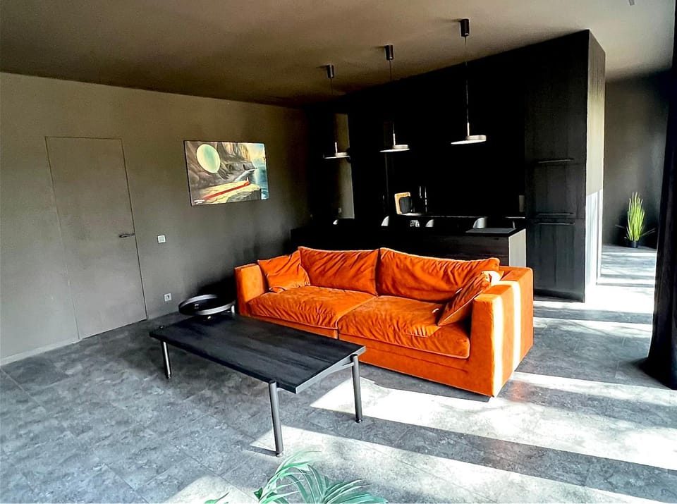 Kitchen or kitchenette, Living room, Seating area