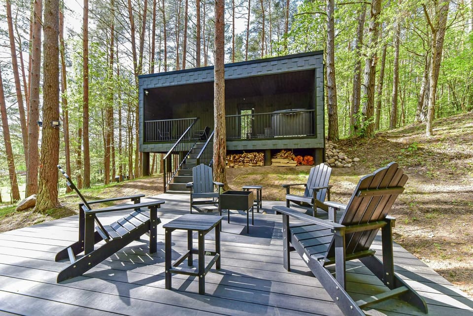 Premium Forest Bungalow With Hot Tub & Sauna House in Vilnius County, Lithuania