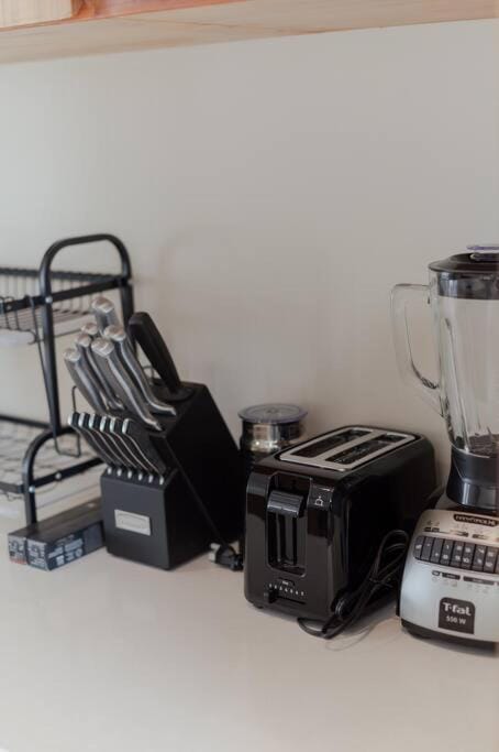 Kitchen or kitchenette, toaster