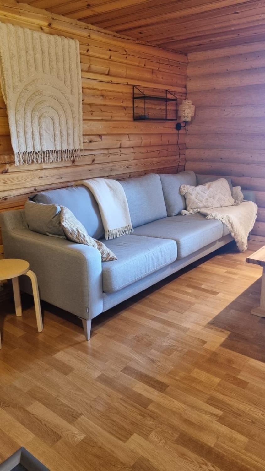 Logcabin, sauna, fireplace, view, kitchen Cabin in Lapland