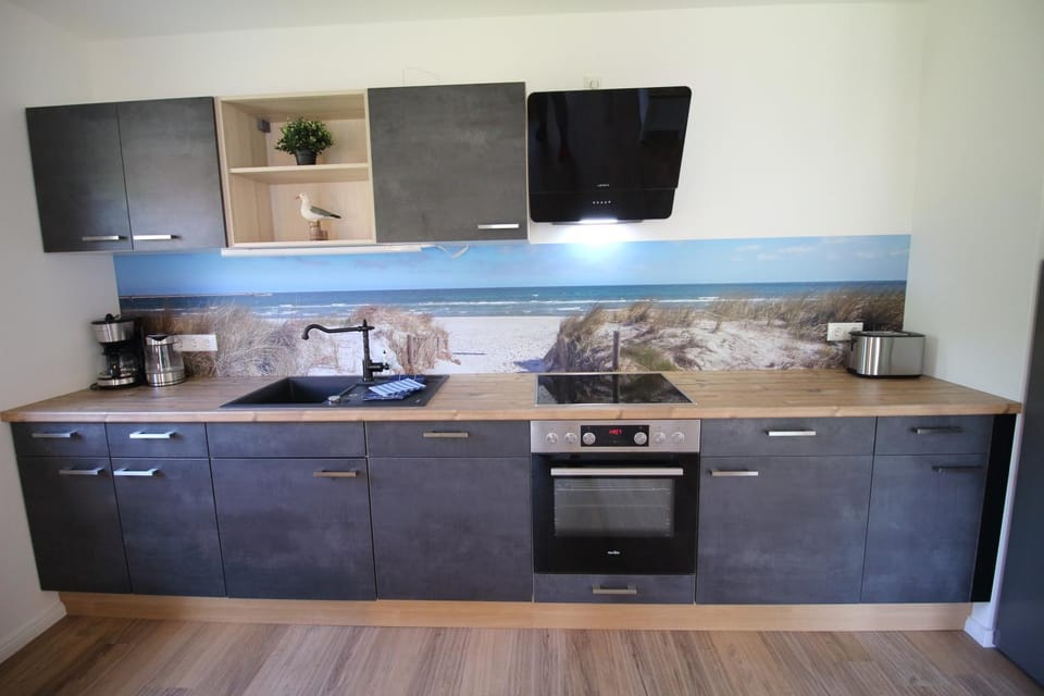 Kitchen or kitchenette, dishwasher, stove