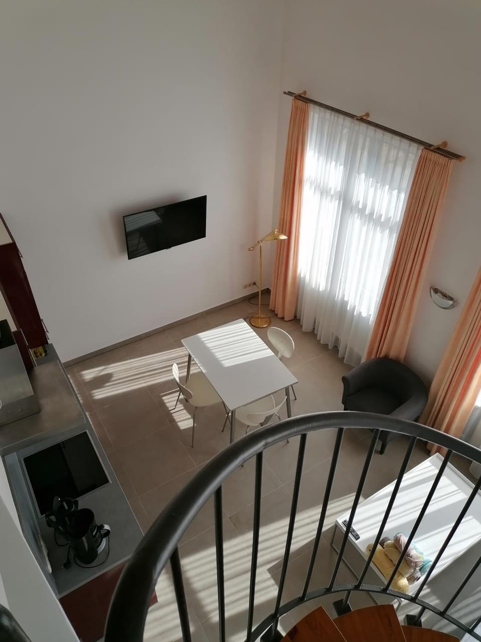 Kitchen or kitchenette, Living room, Dining area