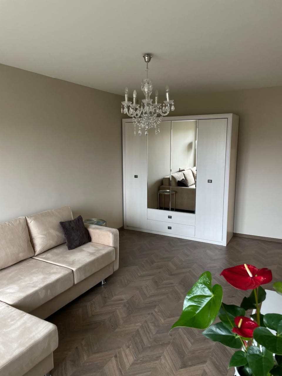 Seating area, wardrobe
