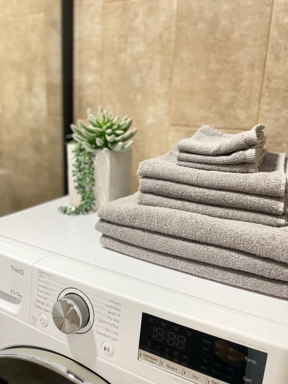 towels, washing machine, dryer