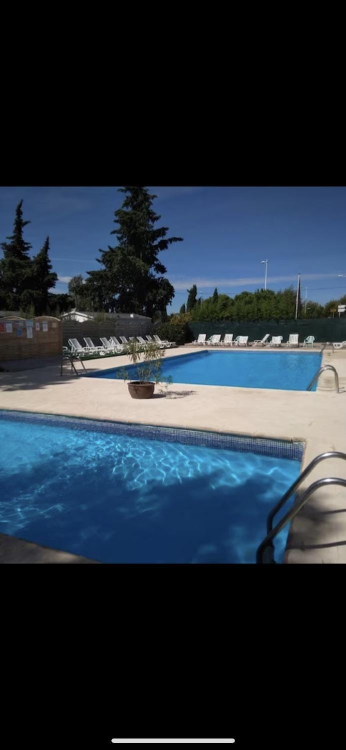 Pool view, sunbed