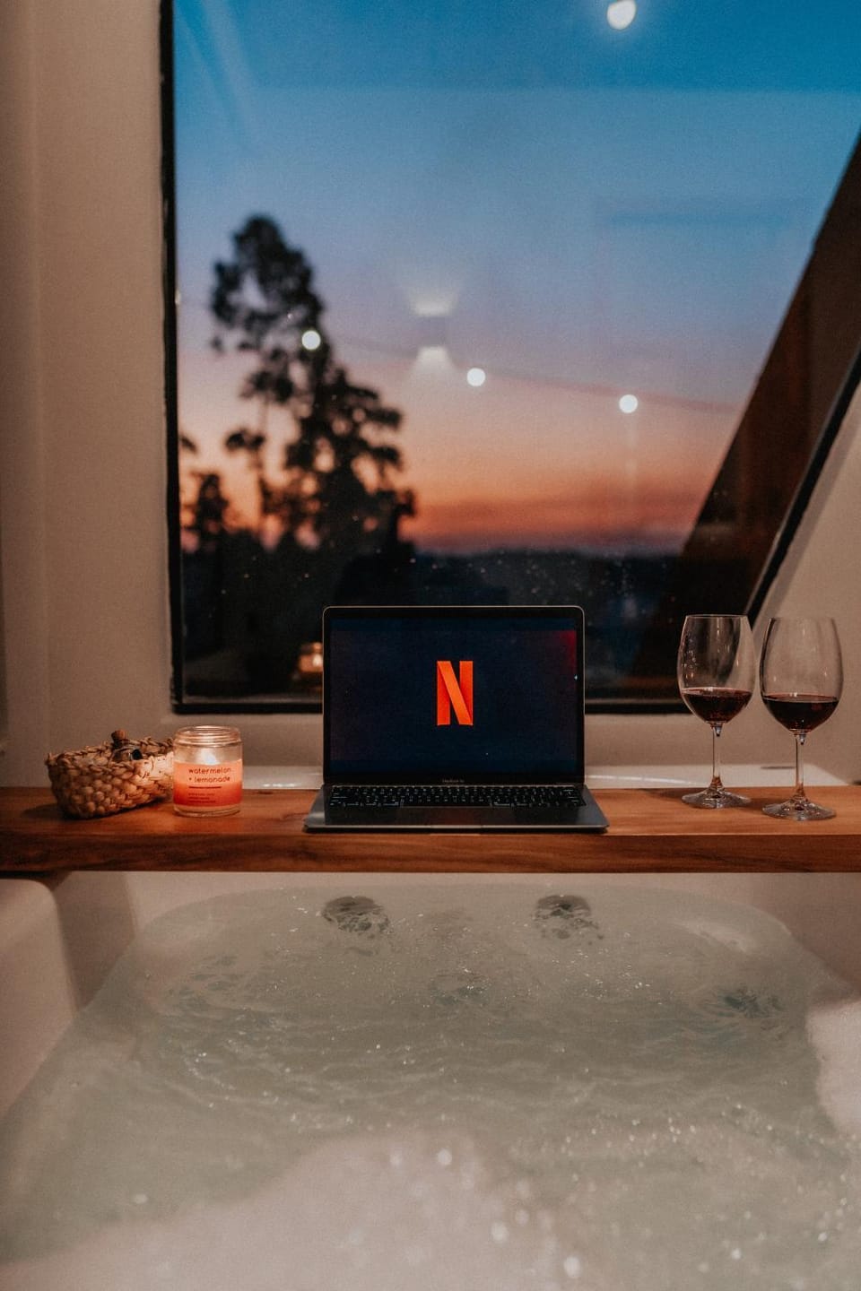 Hot Tub, Sunset