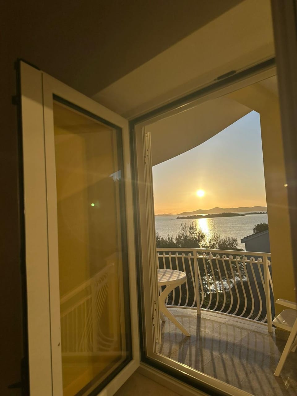 Natural landscape, View (from property/room), Balcony/Terrace, Sea view, Sunset