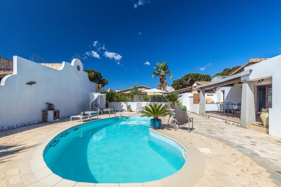 Pool view, sunbed