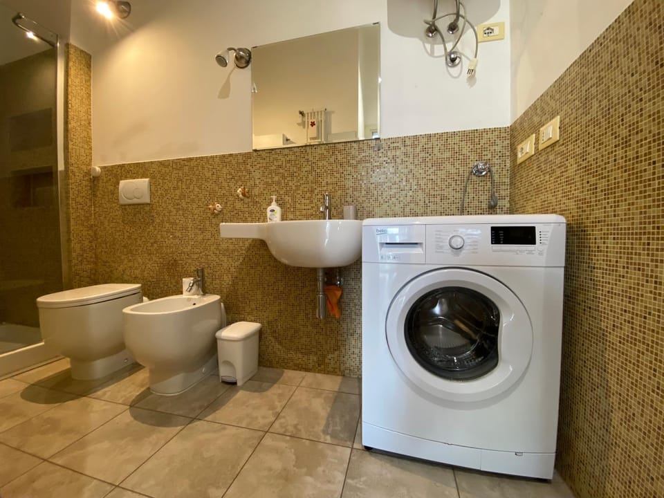 Bathroom, washing machine, washing machine