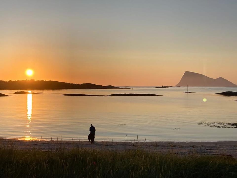 Beach, Sea view, Sunset