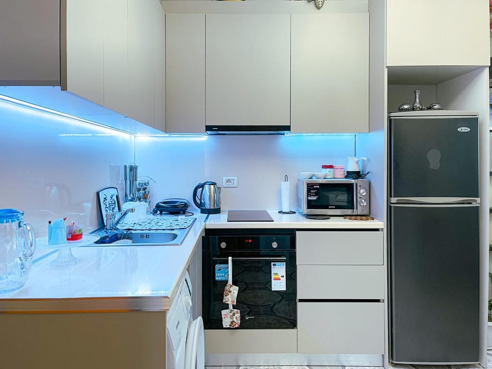Kitchen or kitchenette, dishwasher, microwave, oven, toaster