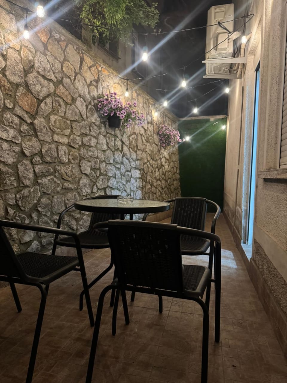 Night, Balcony/Terrace, Seating area