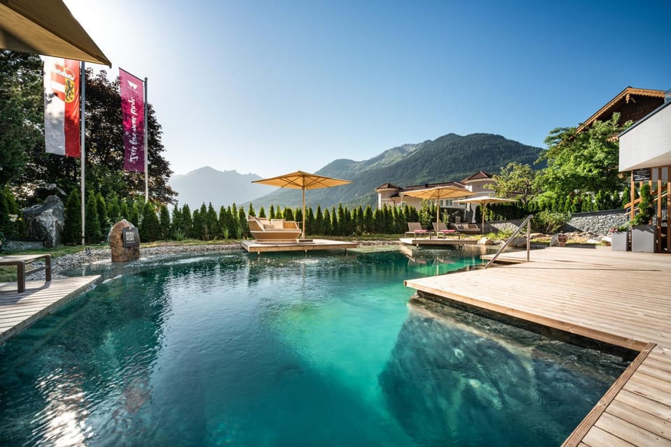 Day, Summer, Garden, Decorative detail, Mountain view, Swimming pool, Open Air Bath