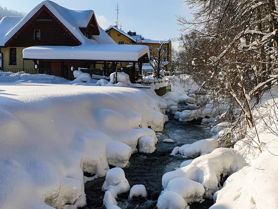 Property building, Off site, Day, Winter, Garden