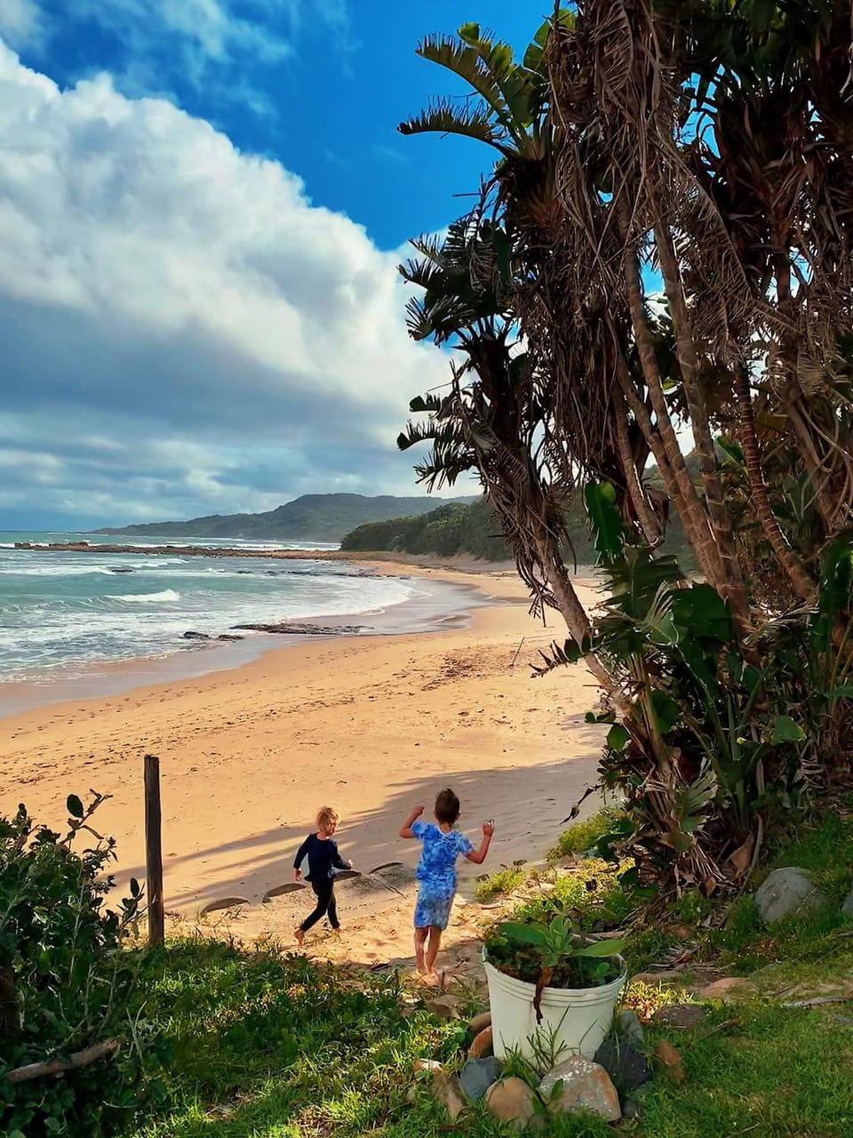 Beach, Guests, Sea view, children, group of guests