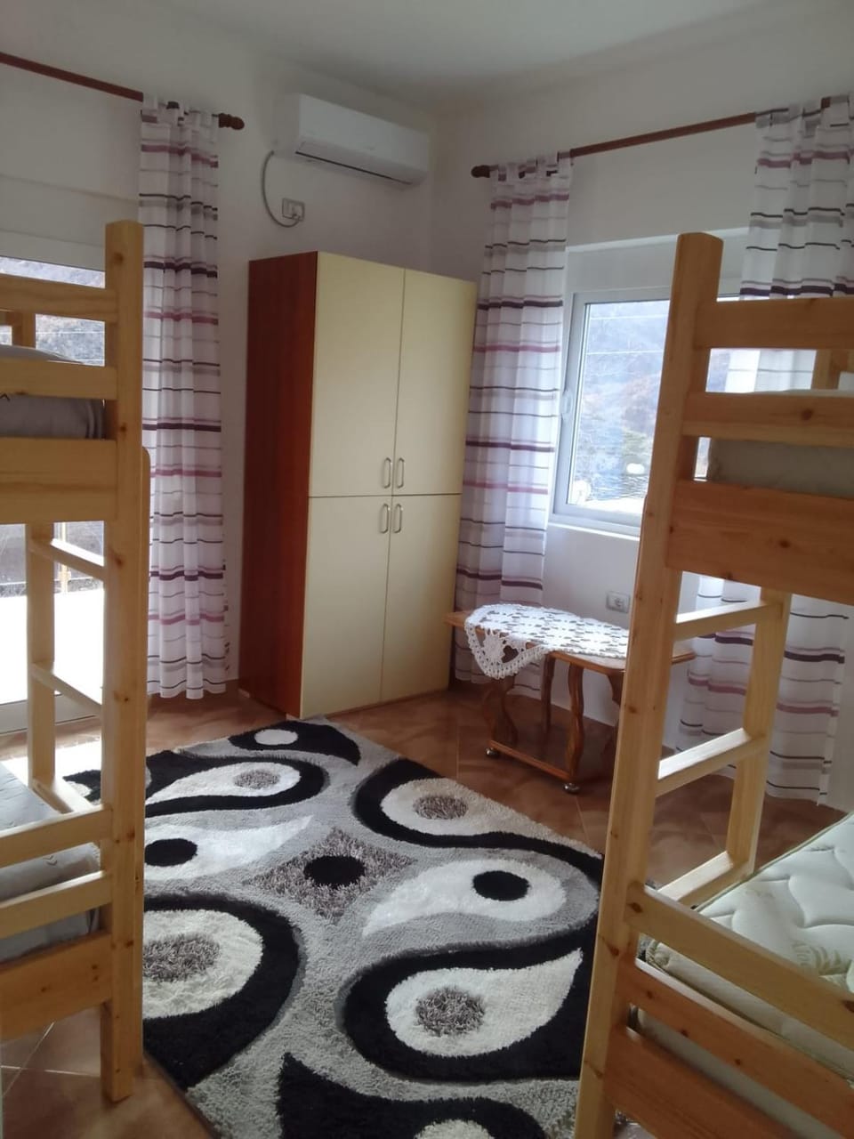 Bed, Photo of the whole room, Bedroom, bunk bed, wardrobe