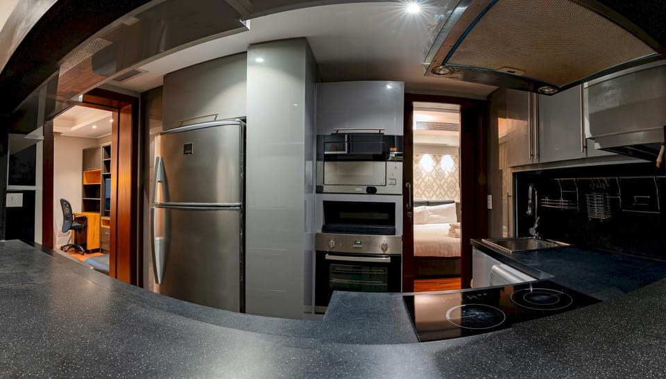 Kitchen or kitchenette, oven, stove