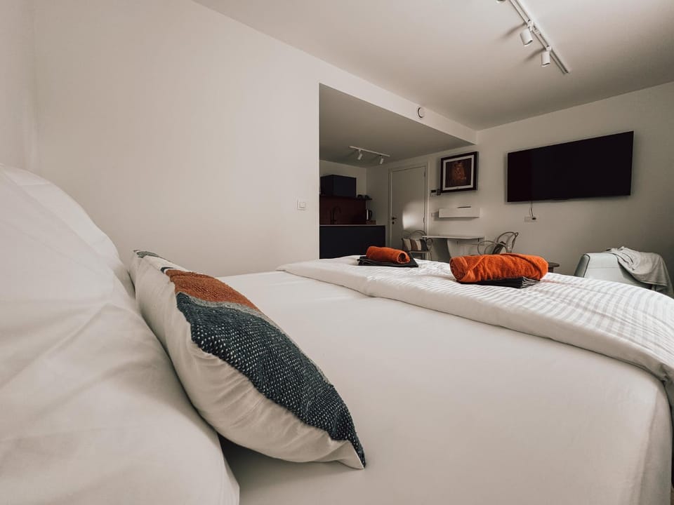 Bed, TV and multimedia, Photo of the whole room, Bedroom