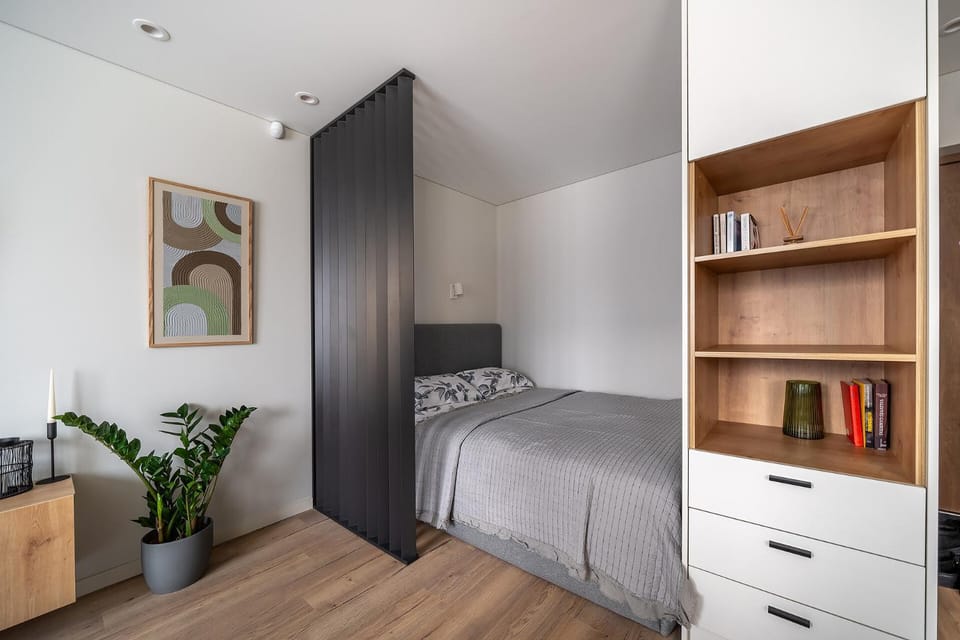 Bed, Library, Bedroom, hair dresser, wardrobe