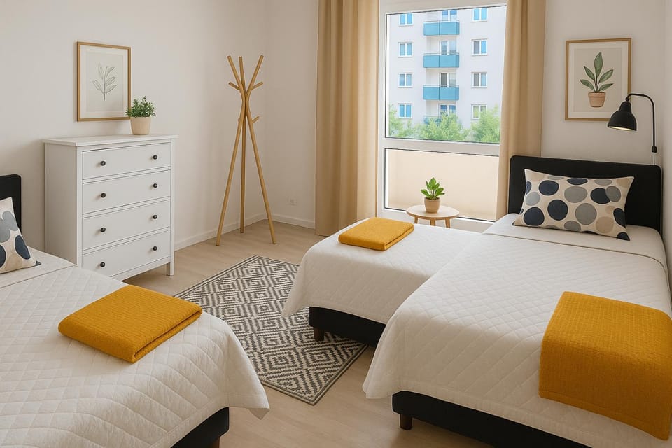 Ideal für Monteure 3 Zimmer Apartment mit Küche, Waschmaschine, Bad, WiFi, Flat TV usw Apartment in Halle Saale