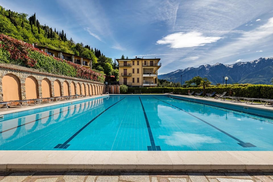 Property building, Living room, Swimming pool
