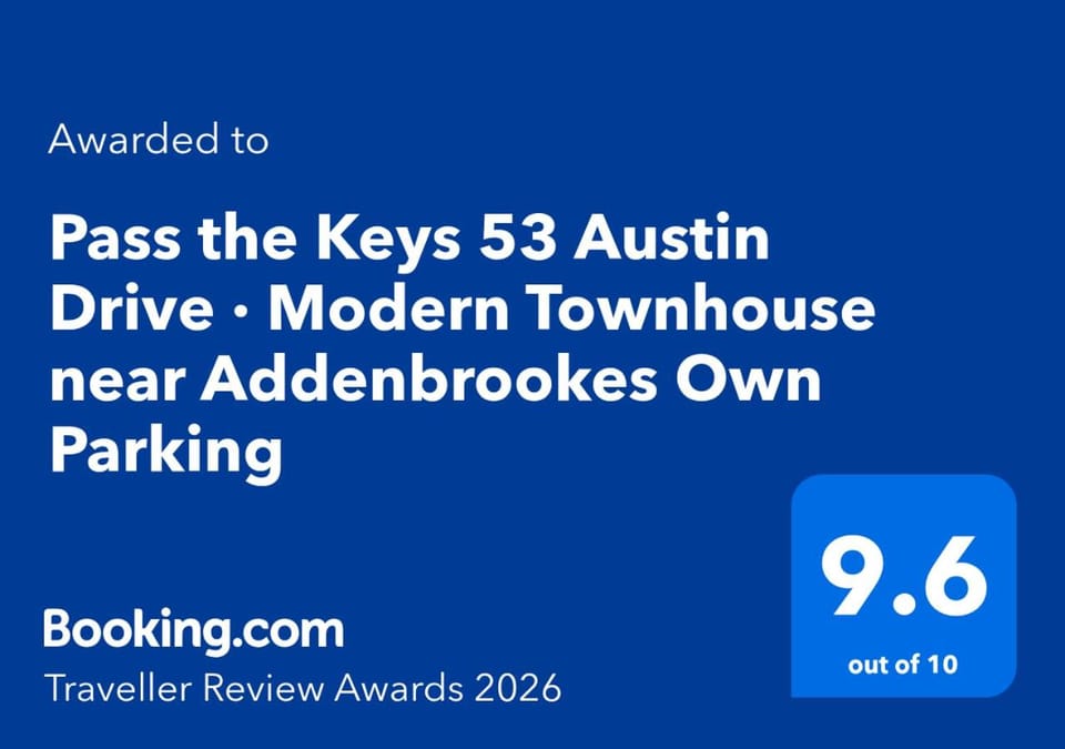 Pass the Keys 53 Austin Drive · Modern Townhouse near Addenbrookes Own Parking House in Cambridge