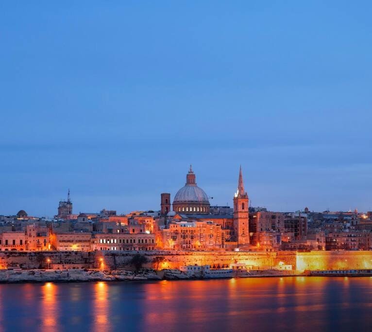 Nearby landmark, Night, Natural landscape, City view, Sea view