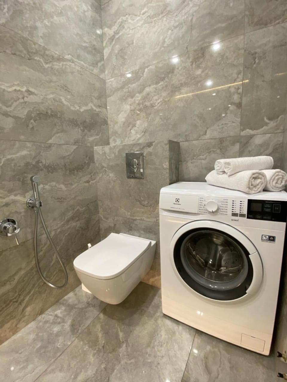 Toilet, washing machine