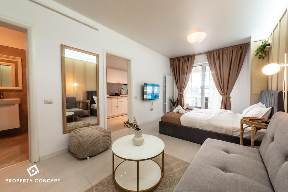 Bed, Living room, Bedroom