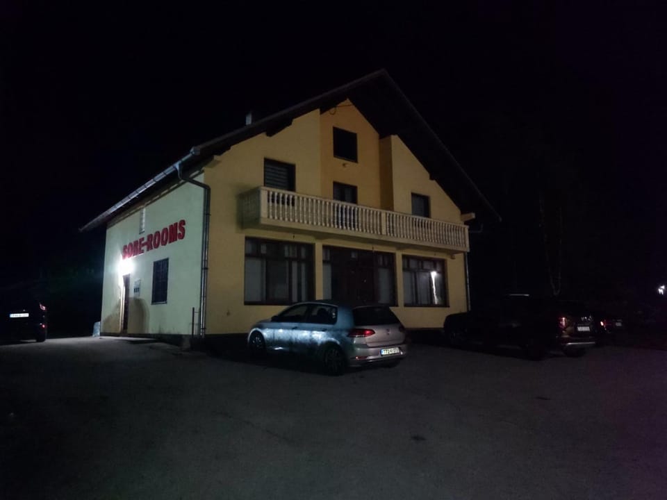 Property building, Night, Parking