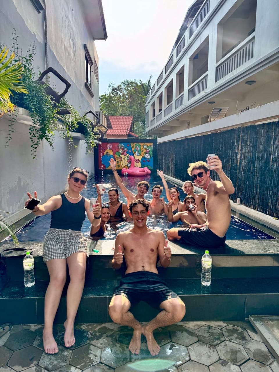 People, Pool view, Swimming pool, group of guests