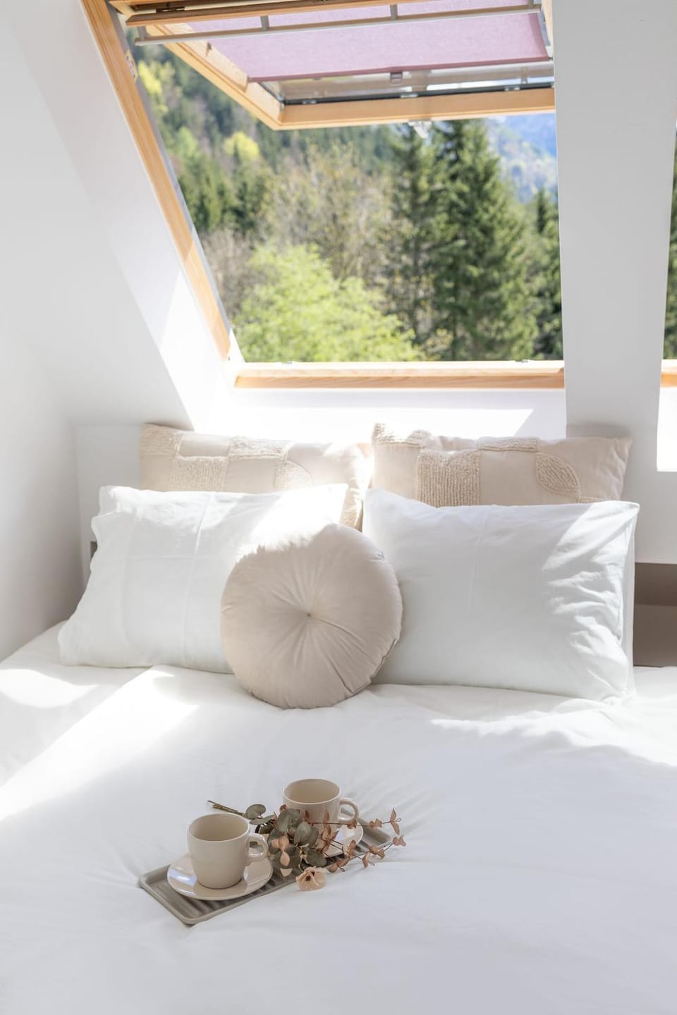 Bed, Natural landscape, Photo of the whole room, Bedroom
