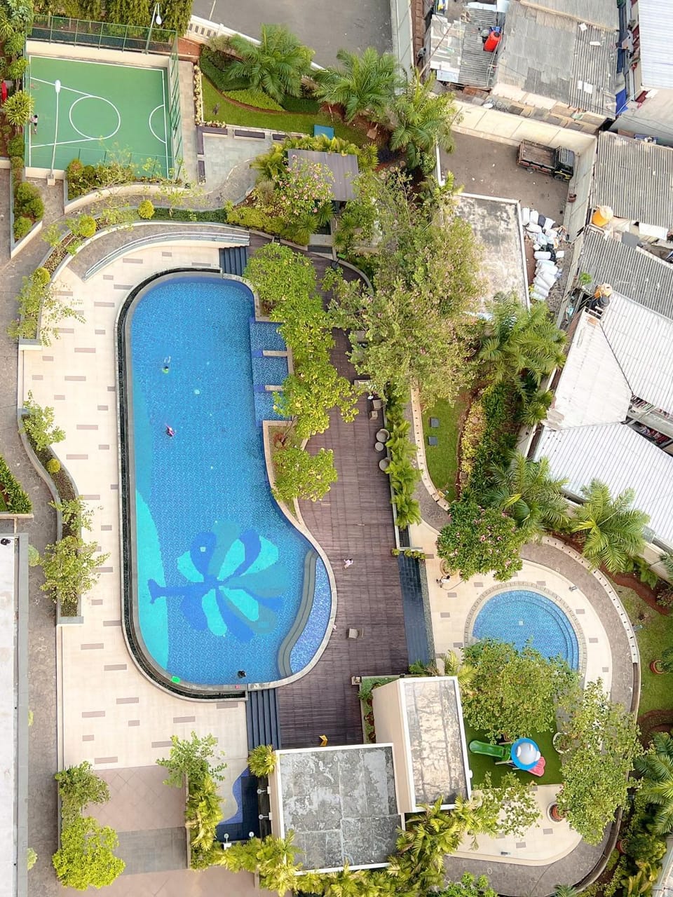 Day, Bird's eye view, Pool view, Swimming pool, Swimming pool, sunbed