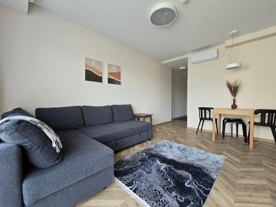 Living room, Seating area, Dining area, air conditioner