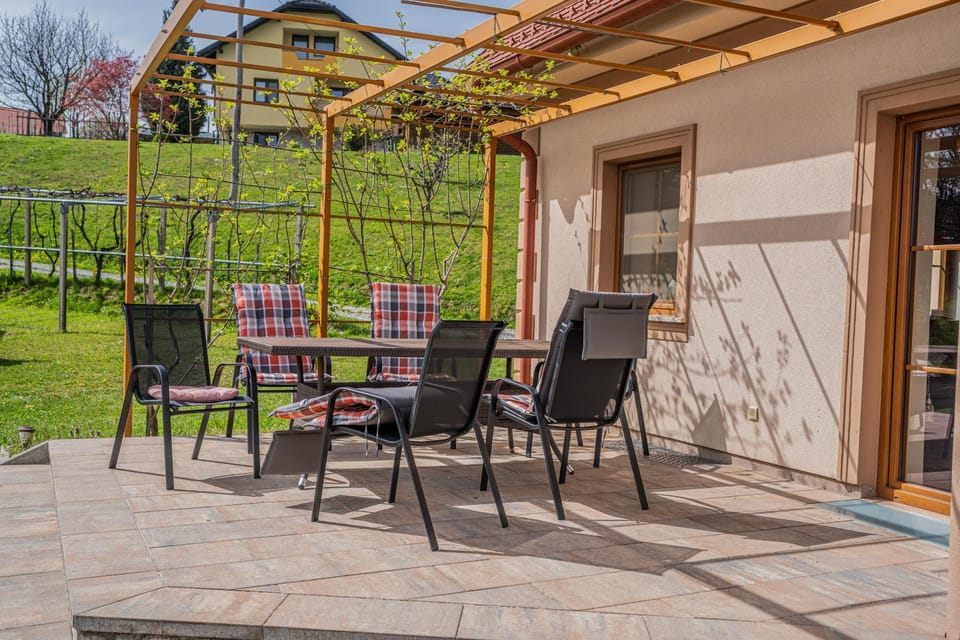 Property building, Patio, Day, View (from property/room), Balcony/Terrace, Garden view