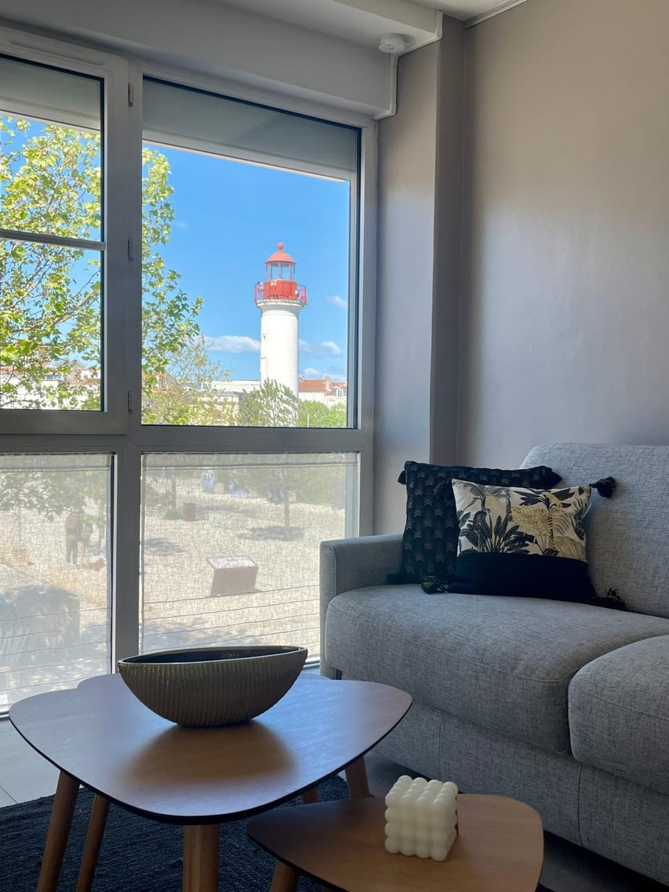 Living room, Seating area, Landmark view, Sea view, Sunset