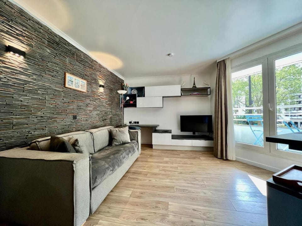 Living room, kitchen