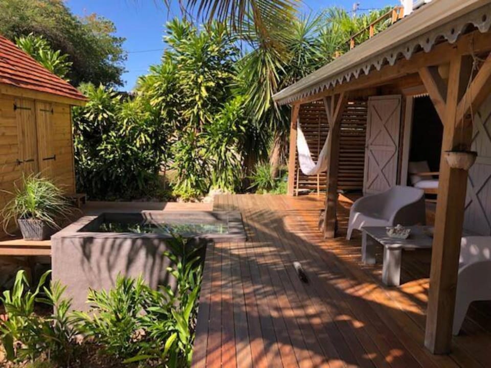 Patio, Garden view, sunbed