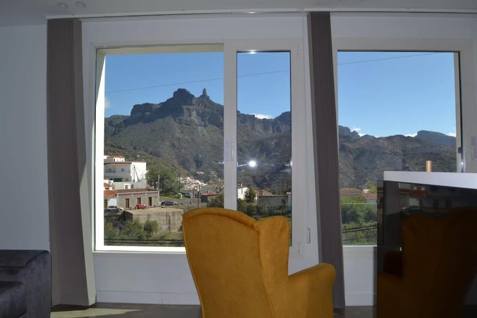 Natural landscape, Living room, Seating area, Mountain view