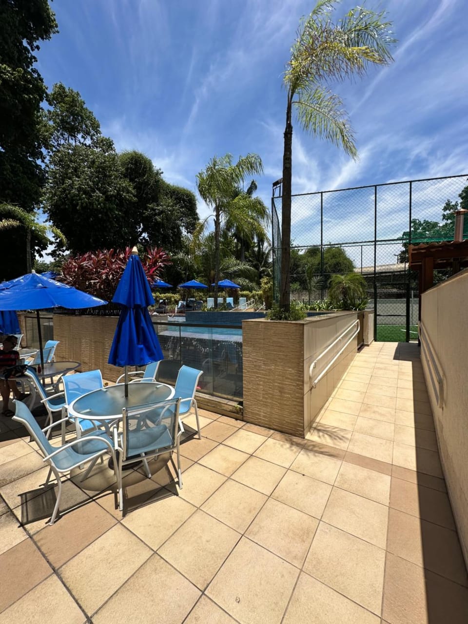 Patio, Day, group of guests