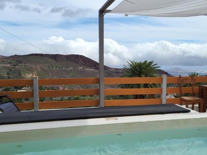 Natural landscape, Mountain view, Pool view, Swimming pool
