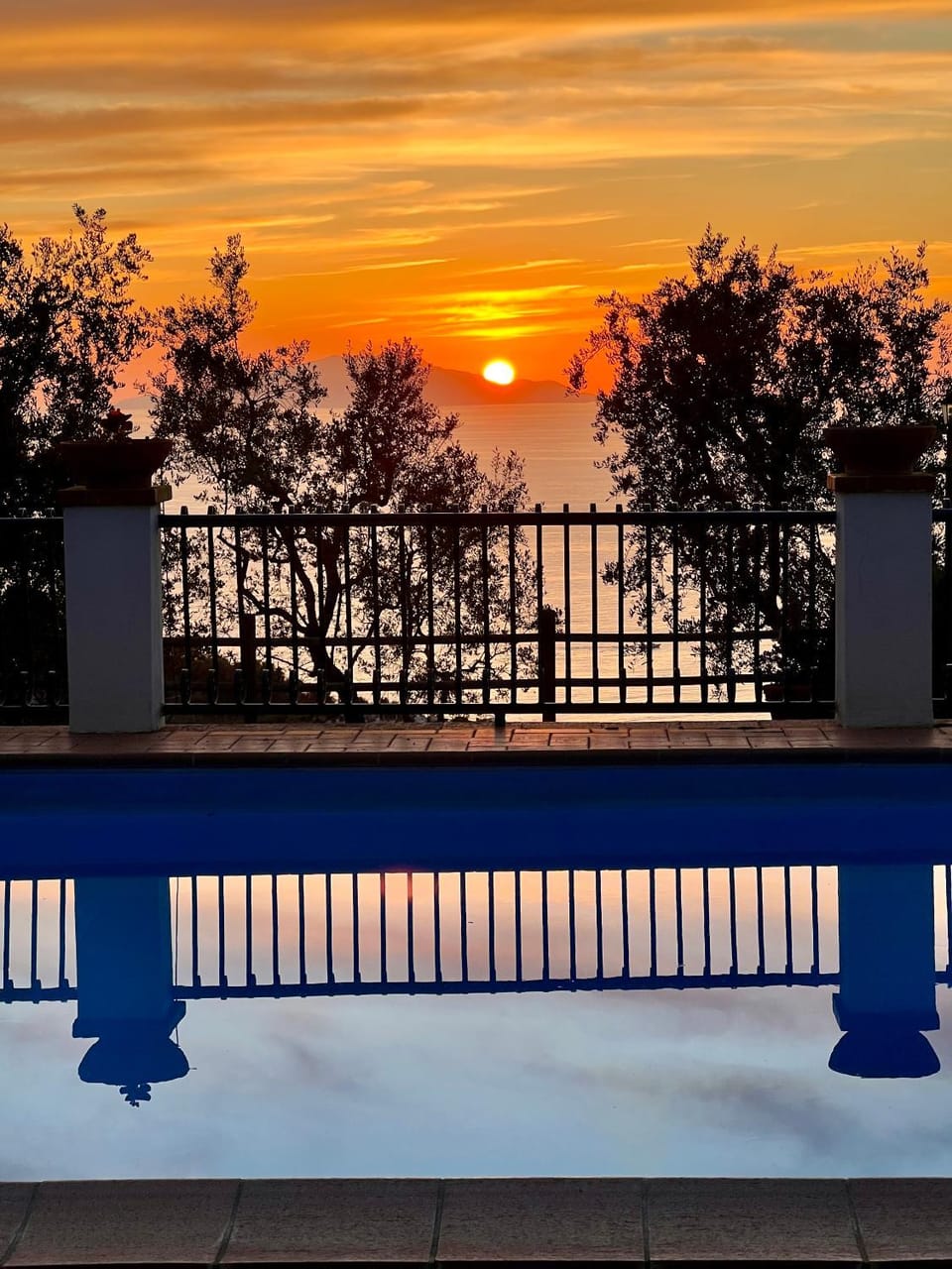 Natural landscape, View (from property/room), Sea view, Swimming pool, Sunset
