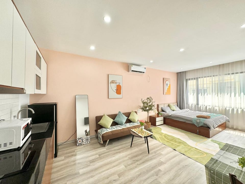Bed, TV and multimedia, Kitchen or kitchenette, Living room, Bedroom, air conditioner
