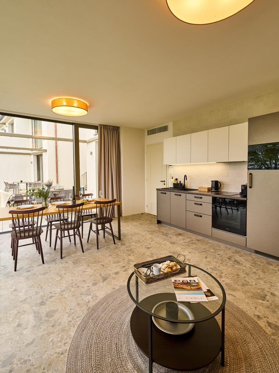 Kitchen or kitchenette, Living room, Dining area, kitchen