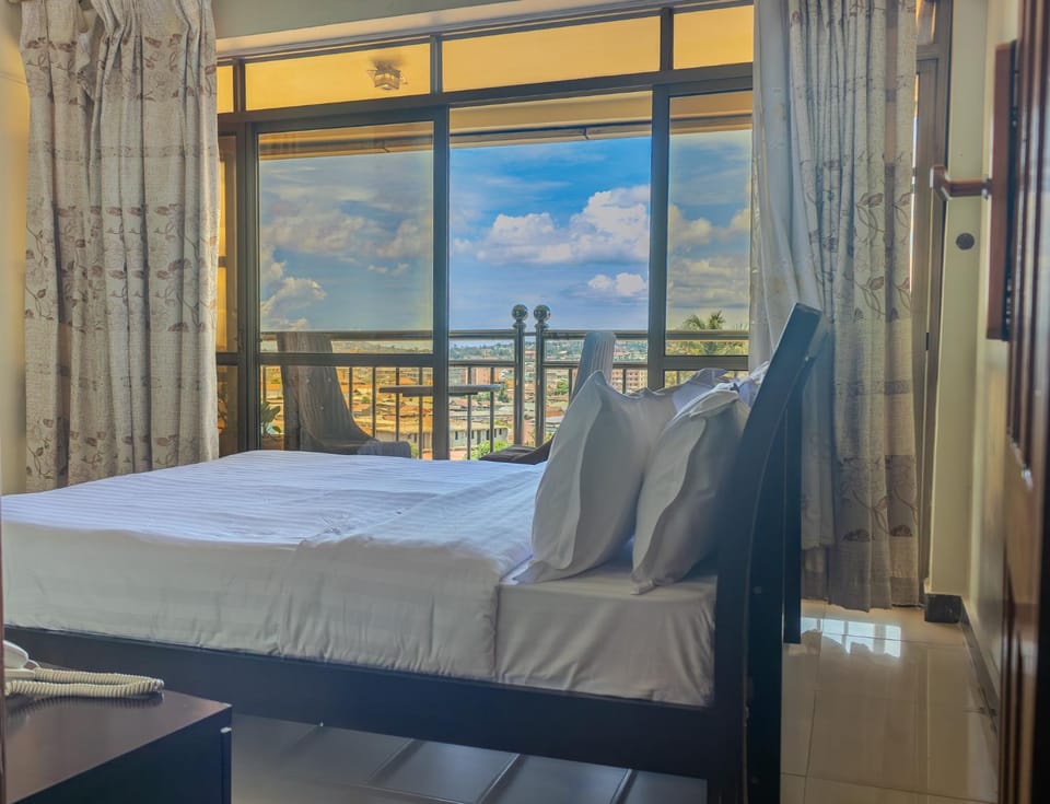Bed, View (from property/room), Balcony/Terrace, Photo of the whole room, Bedroom