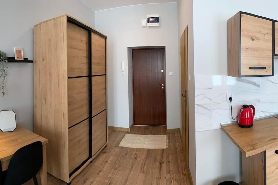 Coffee/tea facilities, Kitchen or kitchenette, Photo of the whole room, wardrobe