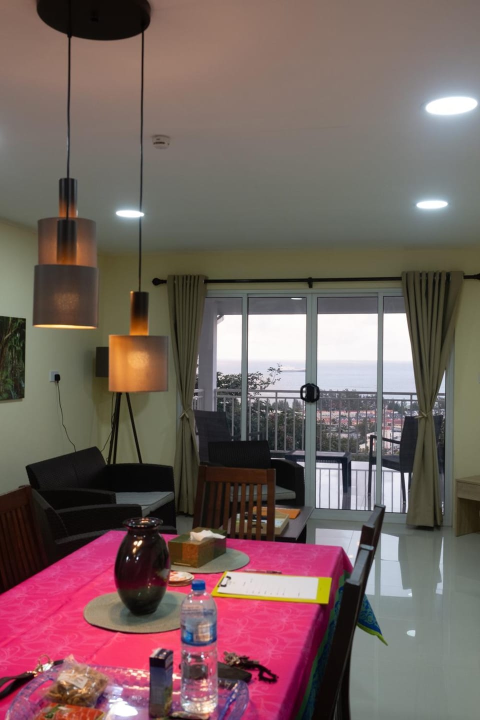 Living room, Dining area, Sea view