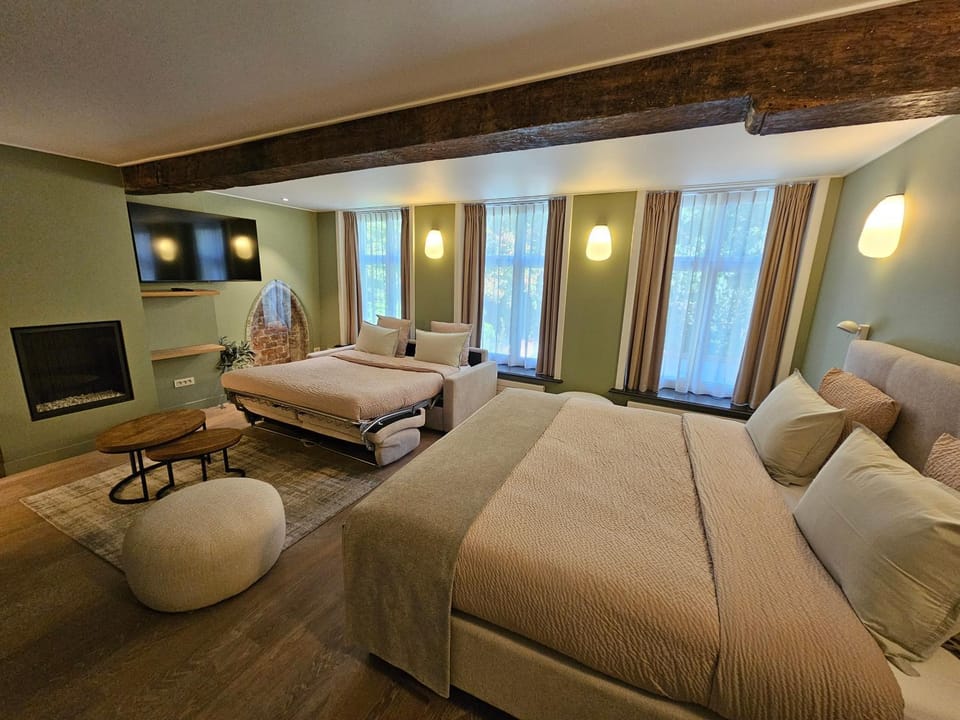 Communal lounge/ TV room, Bed, TV and multimedia, Photo of the whole room, Bedroom